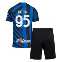 Dres Inter Milan Alessandro Bastoni #95 Domáci pre deti 2024-25 Krátky Rukáv (+ trenírky)